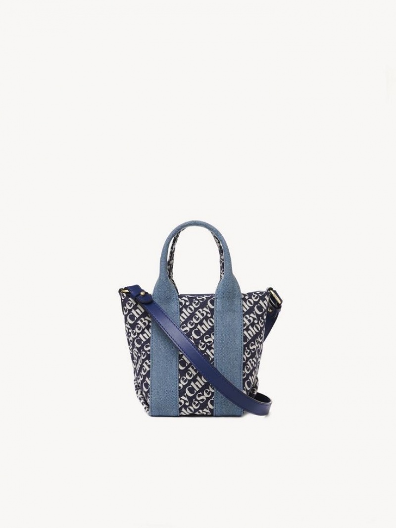 Chloe Laetizia Tote Mini Taschen Königsblau Navy | CHE-SR14766