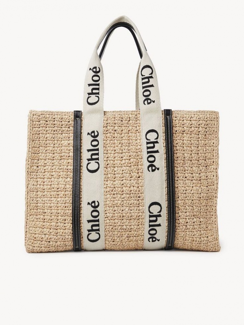 Chloe Large Woody Tote Baskets Braun | CHE-SR13649