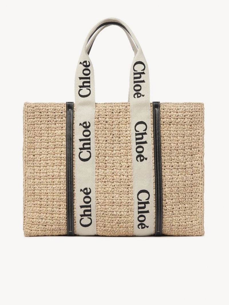 Chloe Large Woody Tote Baskets Braun | CHE-SR13649