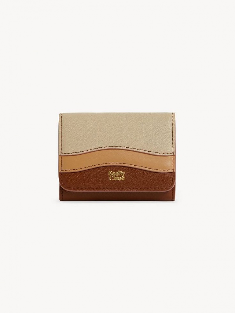 Chloe Layers Medium Tri-fold Kleine Geldbörse Braun | CHE-SR14896