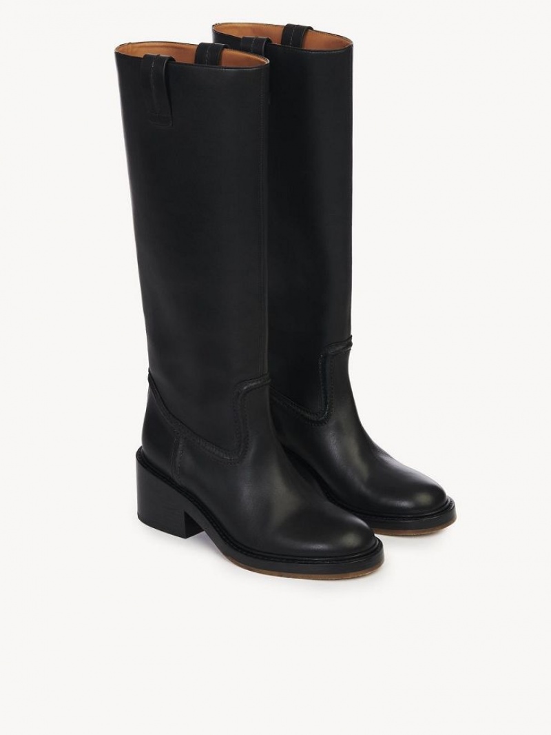 Chloe Mallo High Stiefel Schwarz | CHE-SR14235