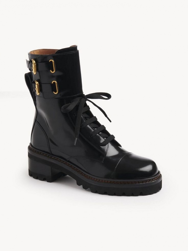 Chloe Mallory Stiefeletten Schwarz | CHE-SR14878