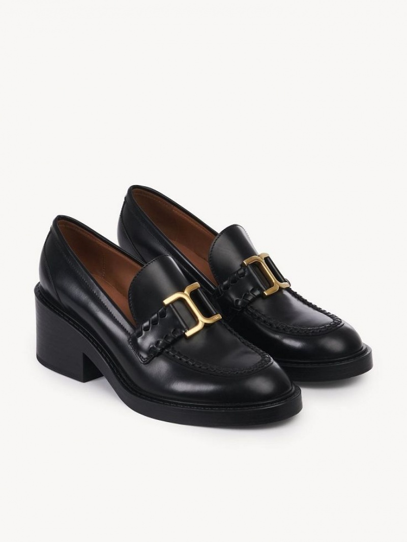 Chloe Marcie Absatz Loafer Schwarz | CHE-SR14244