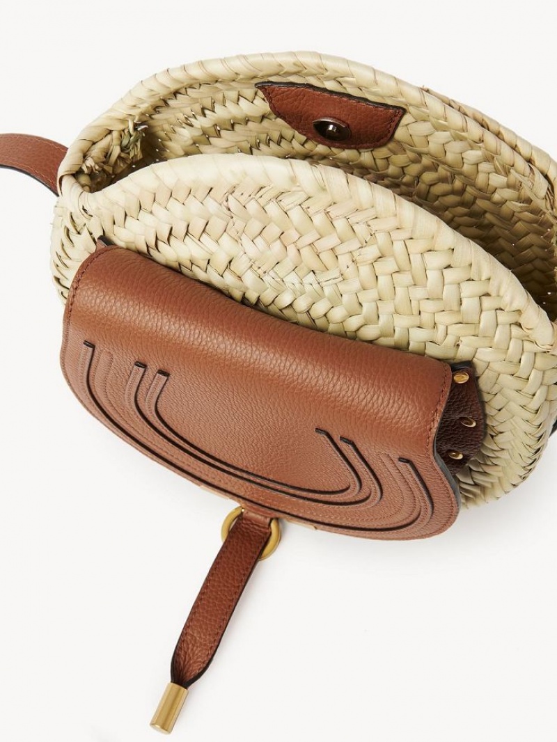 Chloe Marcie Basket Crossbody Taschen Braun | CHE-SR13478