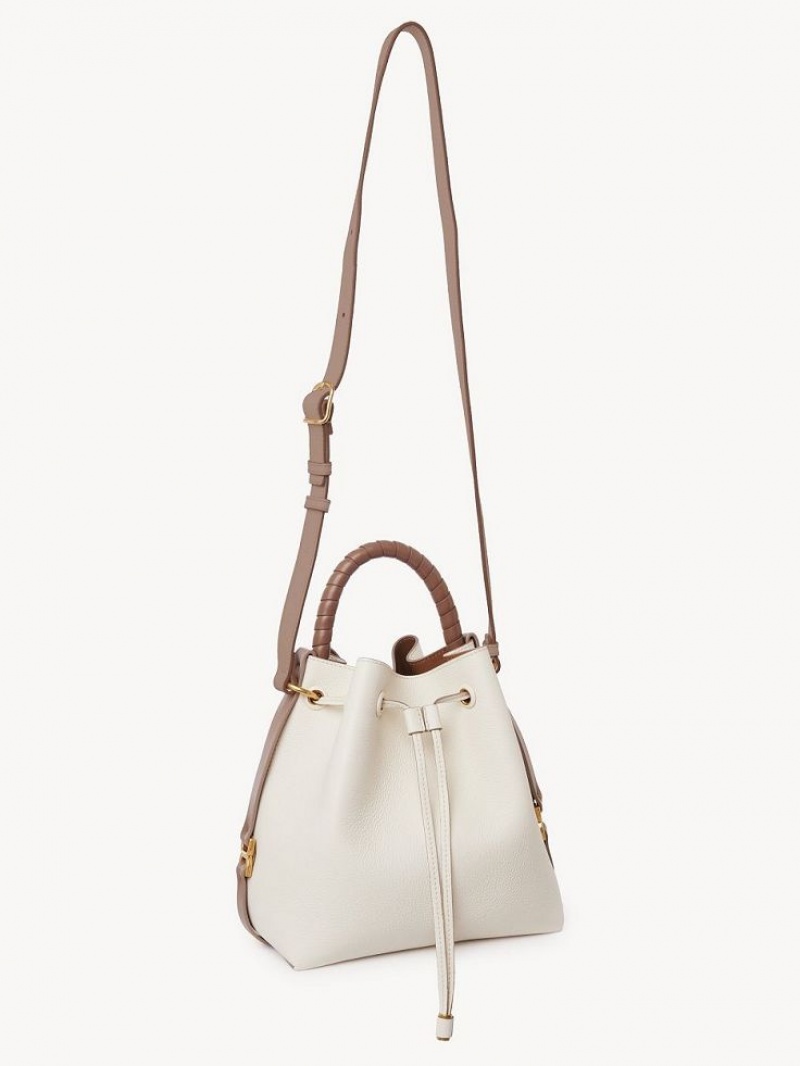 Chloe Marcie Bucket Crossbody Taschen Weiß | CHE-SR13615