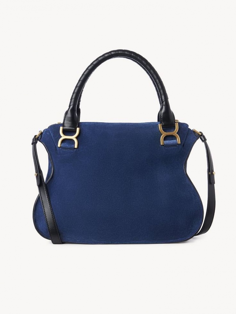 Chloe Marcie Double Carry Crossbody Taschen Tiefesblau | CHE-SR13504