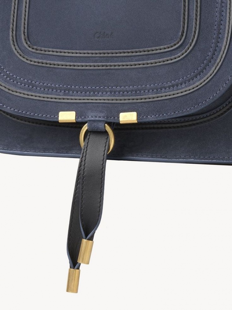 Chloe Marcie Double Carry Crossbody Taschen Tiefesgrau Navy | CHE-SR13517