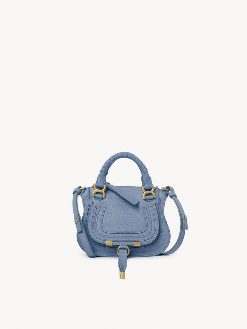 Chloe Marcie Double Carry Mini Taschen Tiefesblau | CHE-SR13724