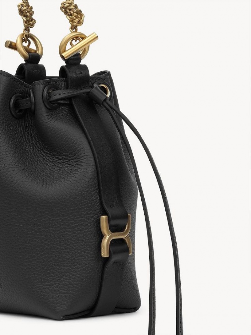 Chloe Marcie Micro Bucket Crossbody Taschen Schwarz | CHE-SR13576