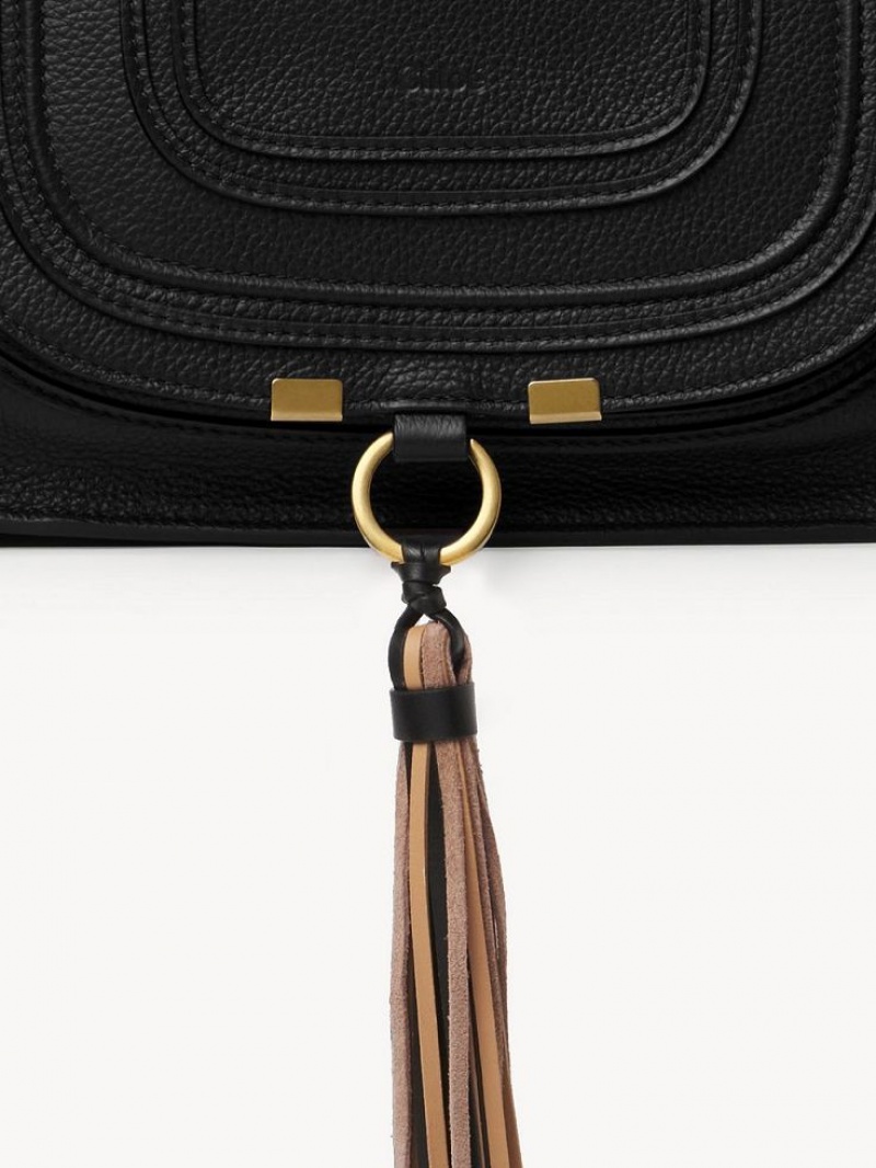 Chloe Marcie Small Double Carry Crossbody Taschen Schwarz | CHE-SR13489