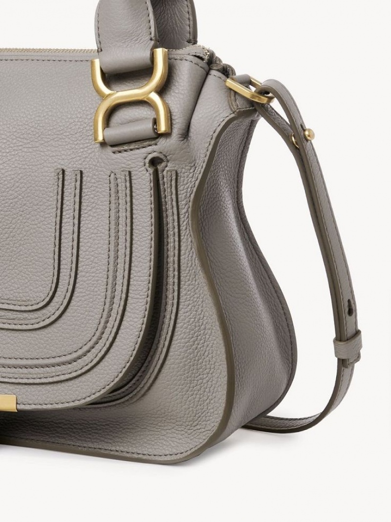 Chloe Marcie Small Double Carry Crossbody Taschen Grau | CHE-SR13547