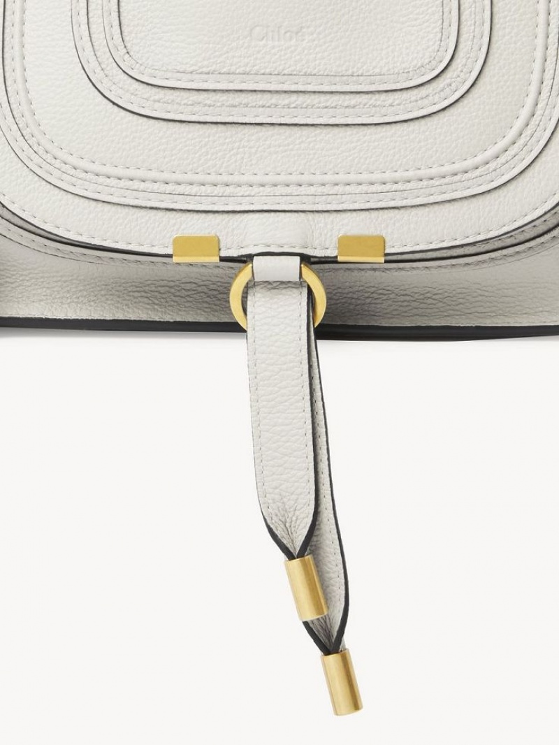 Chloe Marcie Small Double Carry Crossbody Taschen Weiß | CHE-SR13550