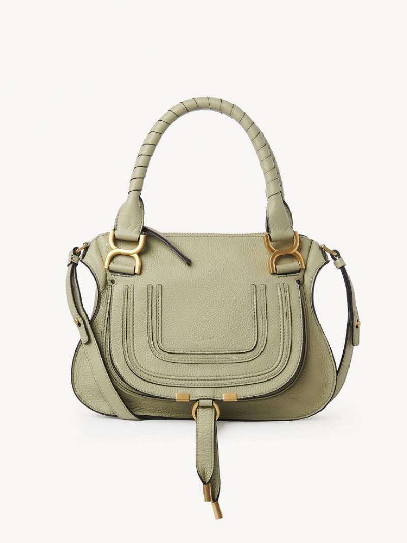 Chloe Marcie Small Double Carry Crossbody Taschen Grün | CHE-SR13554