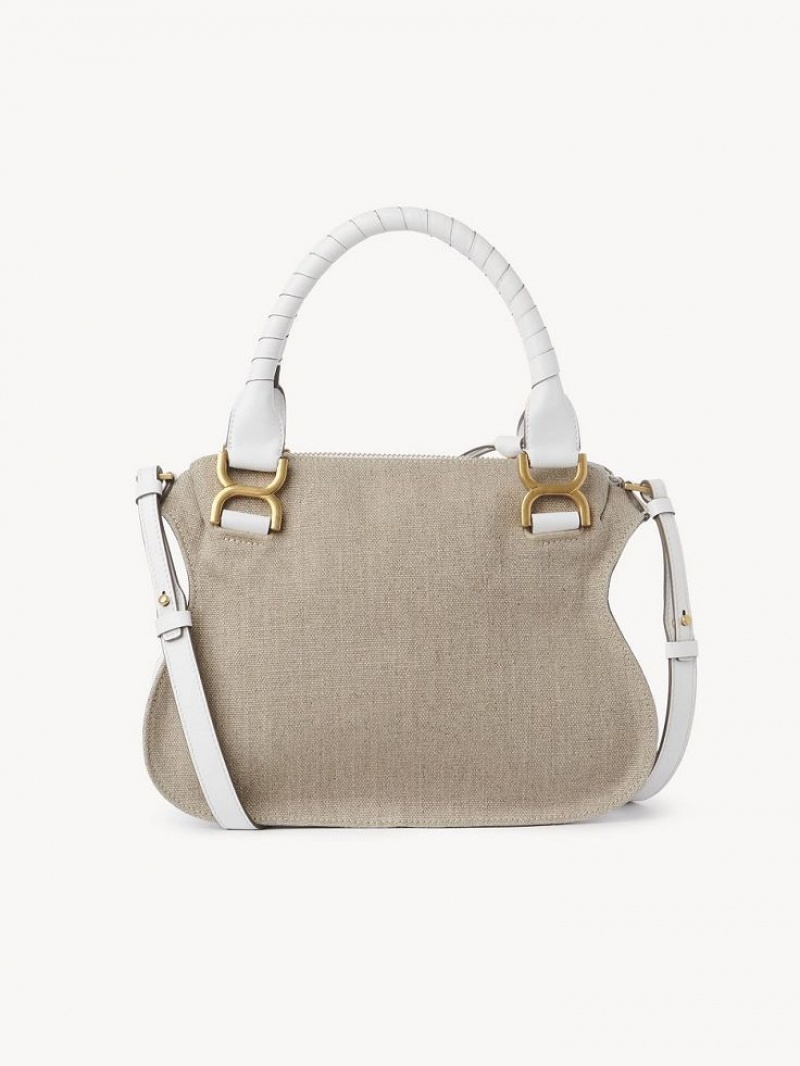 Chloe Marcie Small Double Carry Crossbody Taschen Weiß | CHE-SR13595