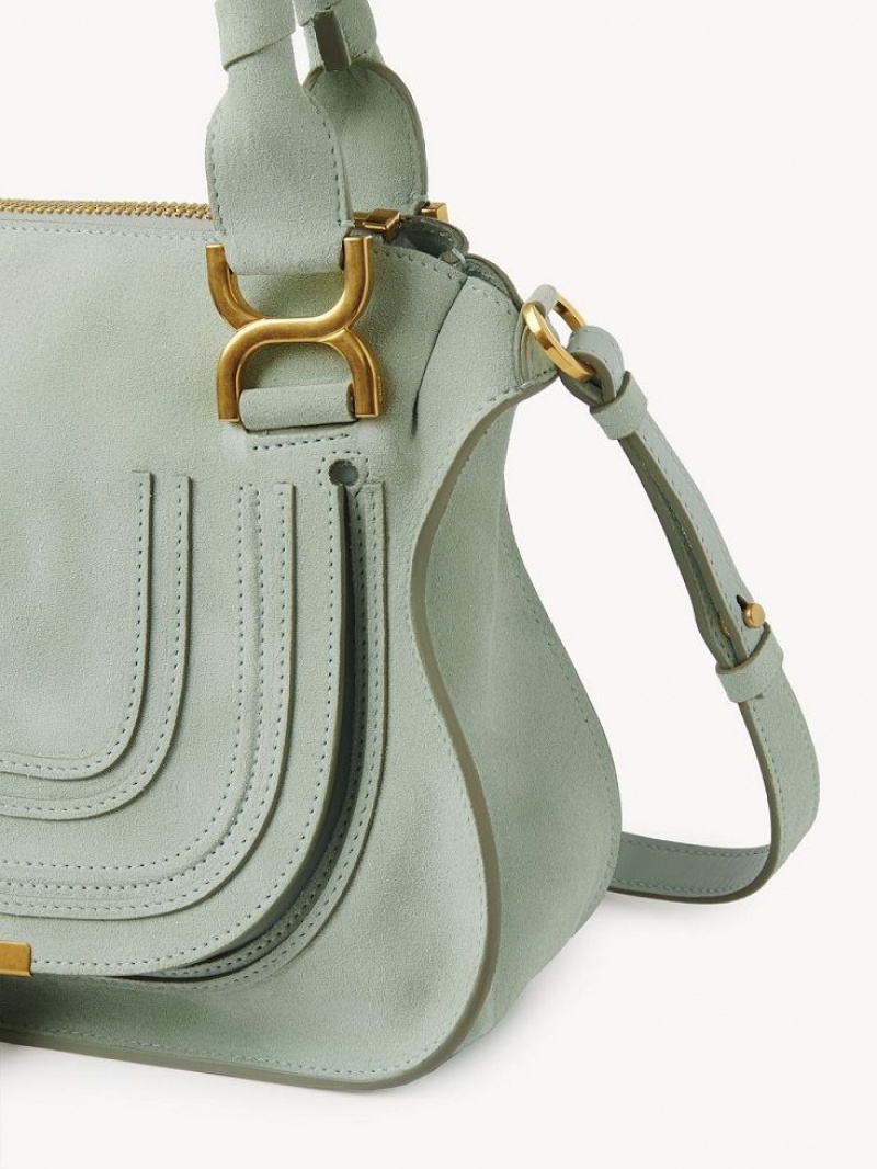 Chloe Marcie Small Double Carry Crossbody Taschen Grün | CHE-SR13601