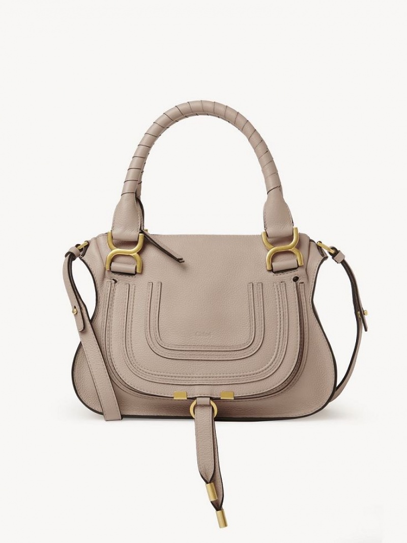 Chloe Marcie Small Double Carry Crossbody Taschen Beige | CHE-SR13621