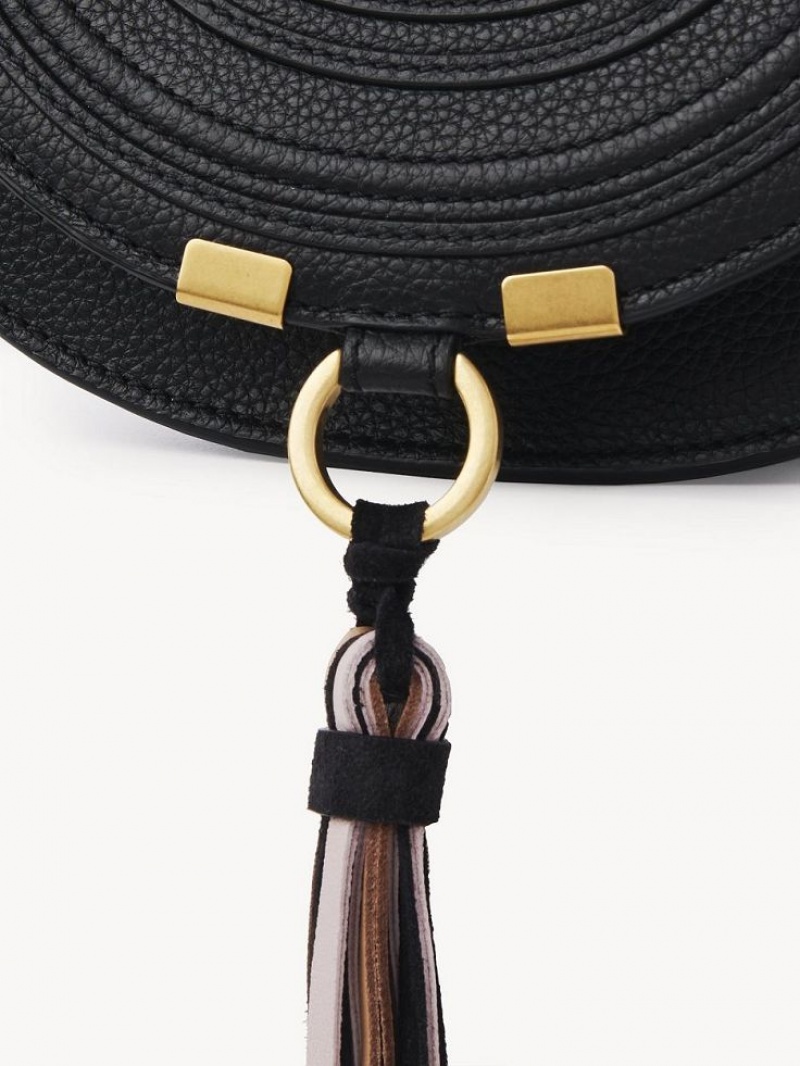 Chloe Marcie Small Saddle Mini Taschen Schwarz | CHE-SR13663