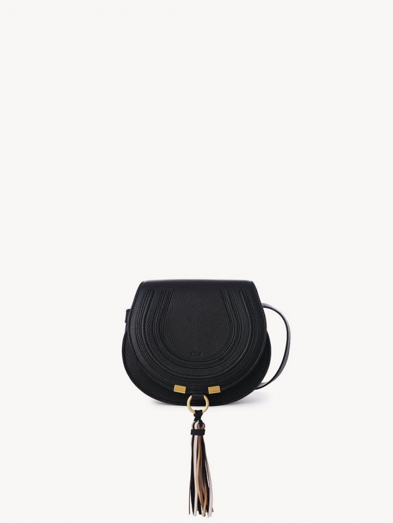 Chloe Marcie Small Saddle Mini Taschen Schwarz | CHE-SR13663