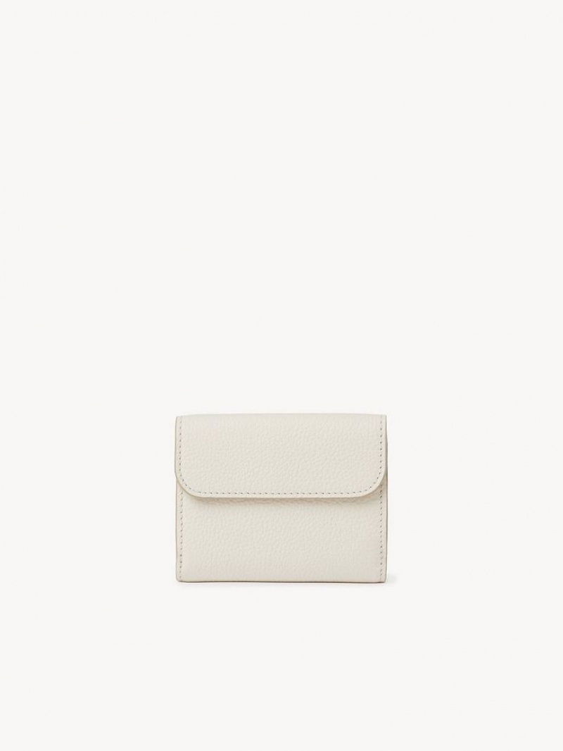 Chloe Marcie Small Tri-fold Kleine Geldbörse Weiß | CHE-SR14295