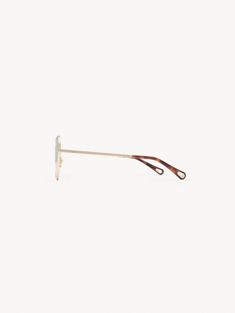 Chloe Milane Sonnenbrille Grün Rosa | CHE-SR14549