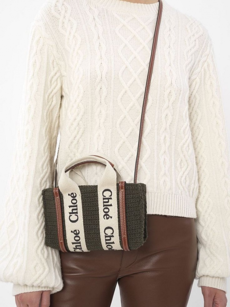 Chloe Mini Woody Crossbody Taschen Grau | CHE-SR13465