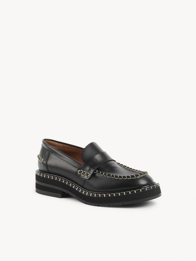 Chloe Noua Flache Loafer Schwarz | CHE-SR14248