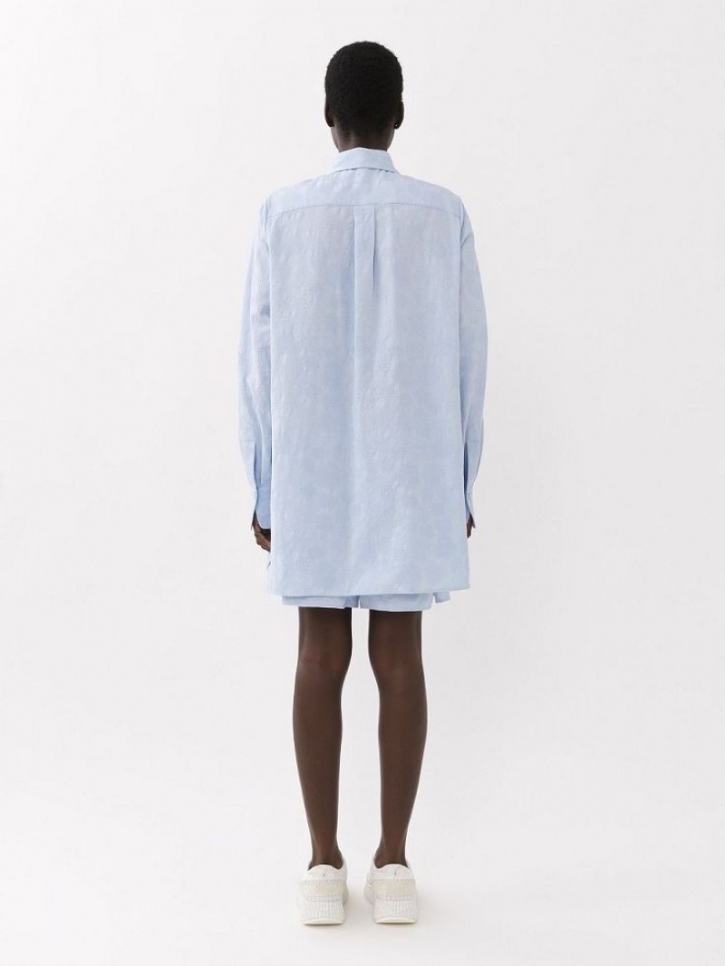 Chloe Oversized Hemd Blau | CHE-SR13894