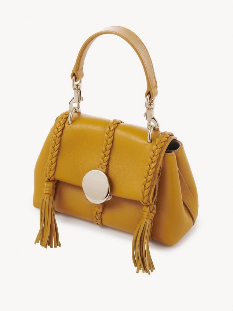 Chloe Penelope Mini Soft Schultertaschen Gelb | CHE-SR13450