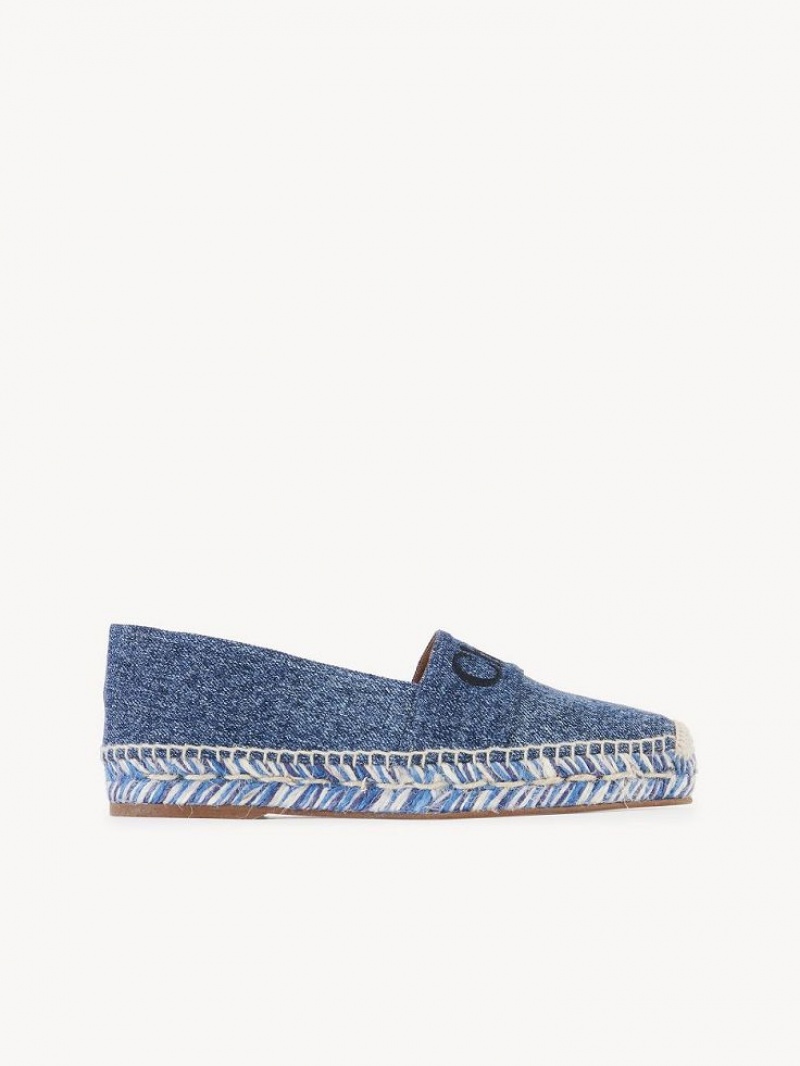 Chloe Piia Flache Espadrilles Blau | CHE-SR14153