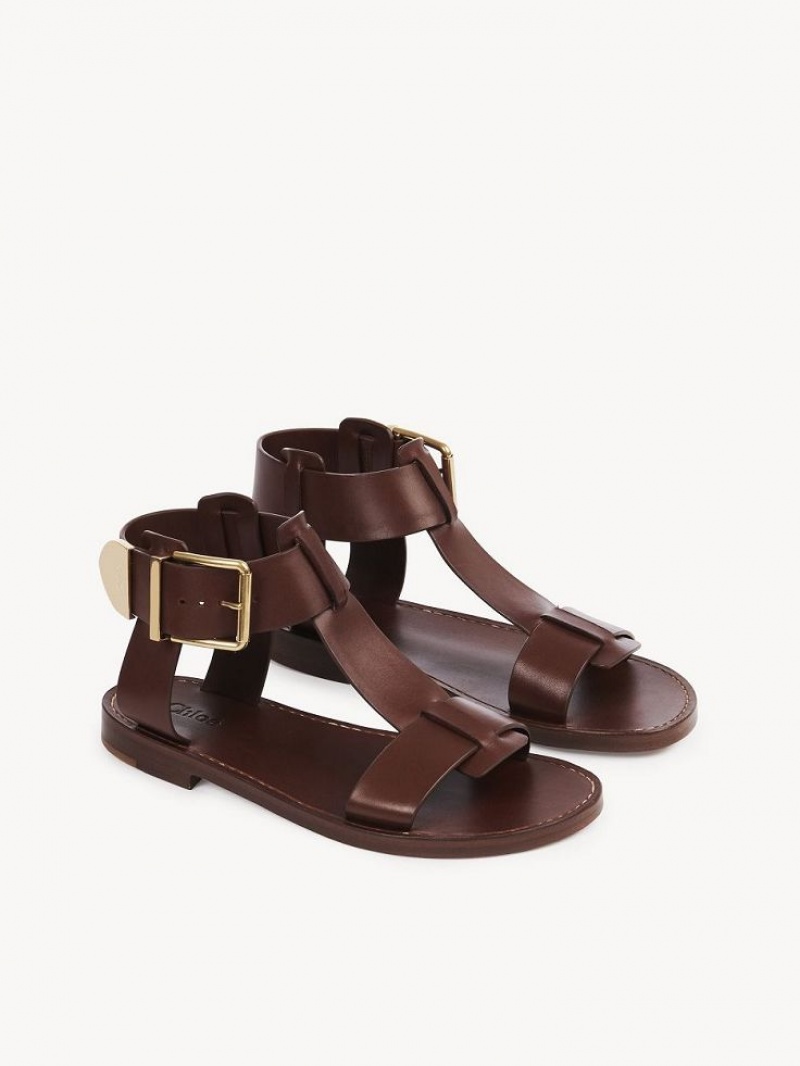 Chloe Rebecca Flache Sandalen Braun | CHE-SR14141