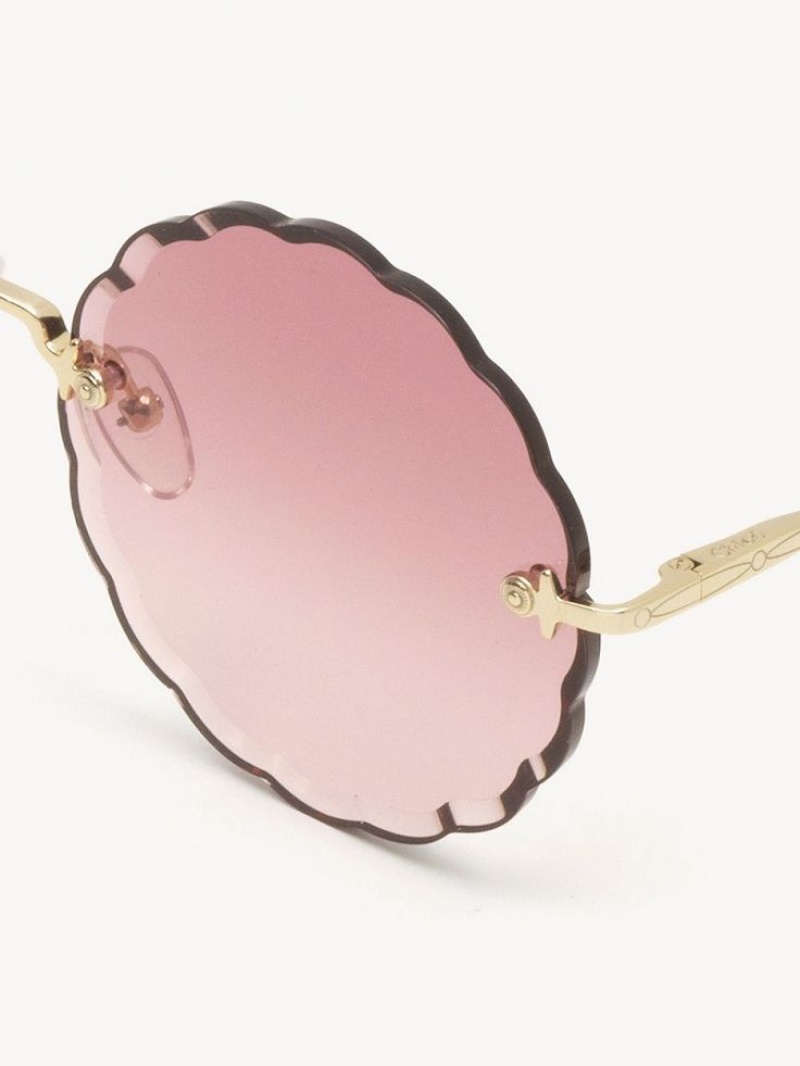 Chloe Rosie Sonnenbrille Gold Rosa | CHE-SR14555