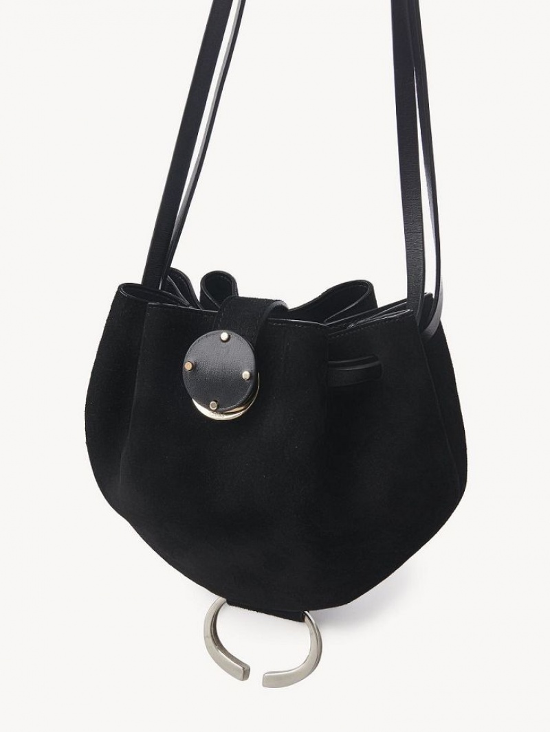 Chloe Round Unterarmtasche Schwarz | CHE-SR13744