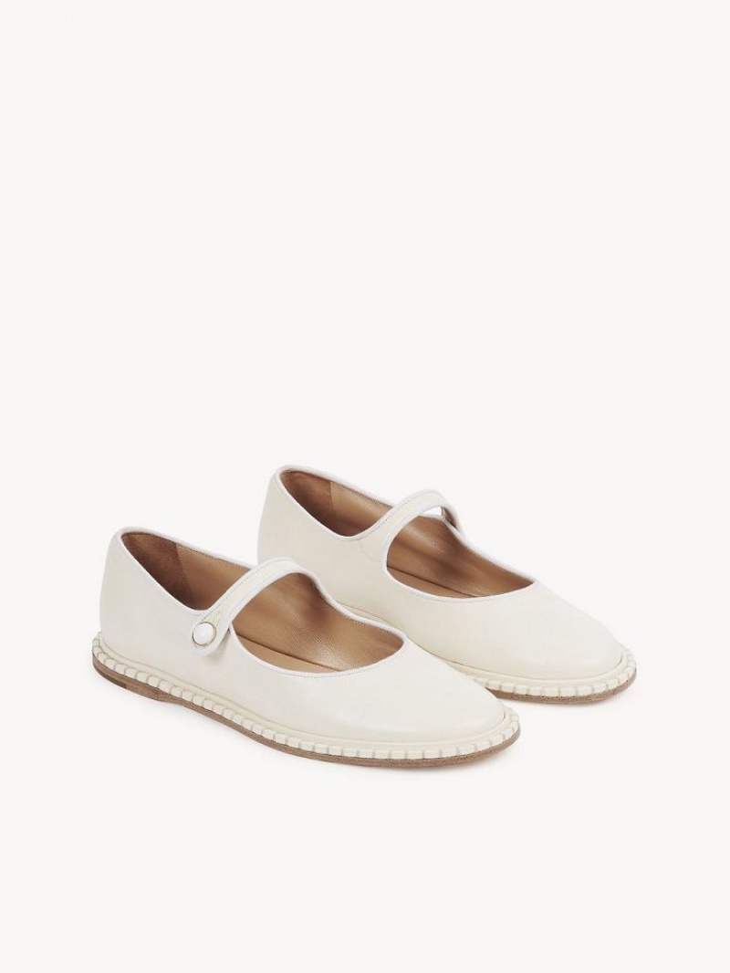 Chloe Rubie Ballet Flat Weiß | CHE-SR14259