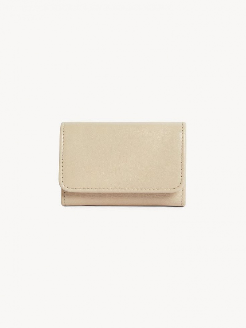 Chloe Saddie Medium Tri-fold Kleine Geldbörse Beige | CHE-SR14903