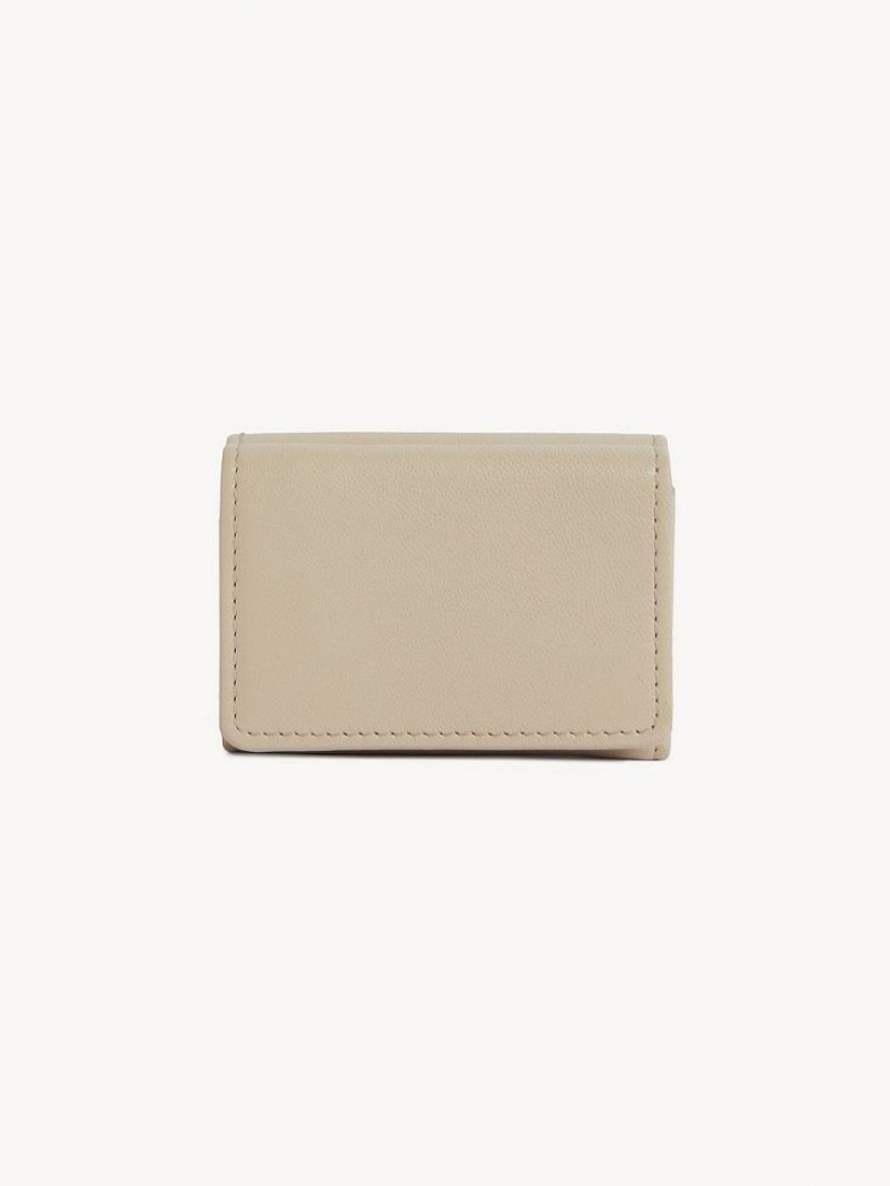 Chloe Saddie Mini Tri-fold Kleine Geldbörse Beige | CHE-SR14902