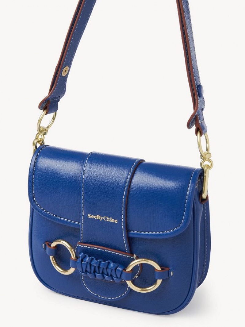 Chloe Saddie Satchel Schultertaschen Blau | CHE-SR14587