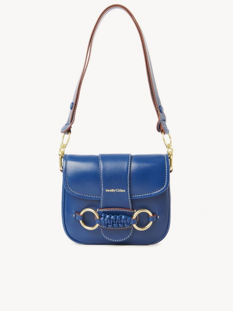 Chloe Saddie Satchel Schultertaschen Blau | CHE-SR14587