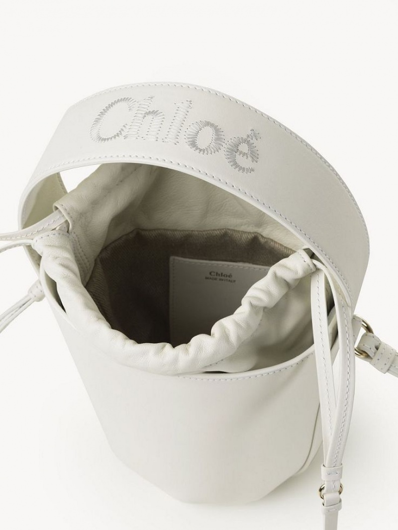 Chloe Sense Bucket Mini Taschen Weiß | CHE-SR13677