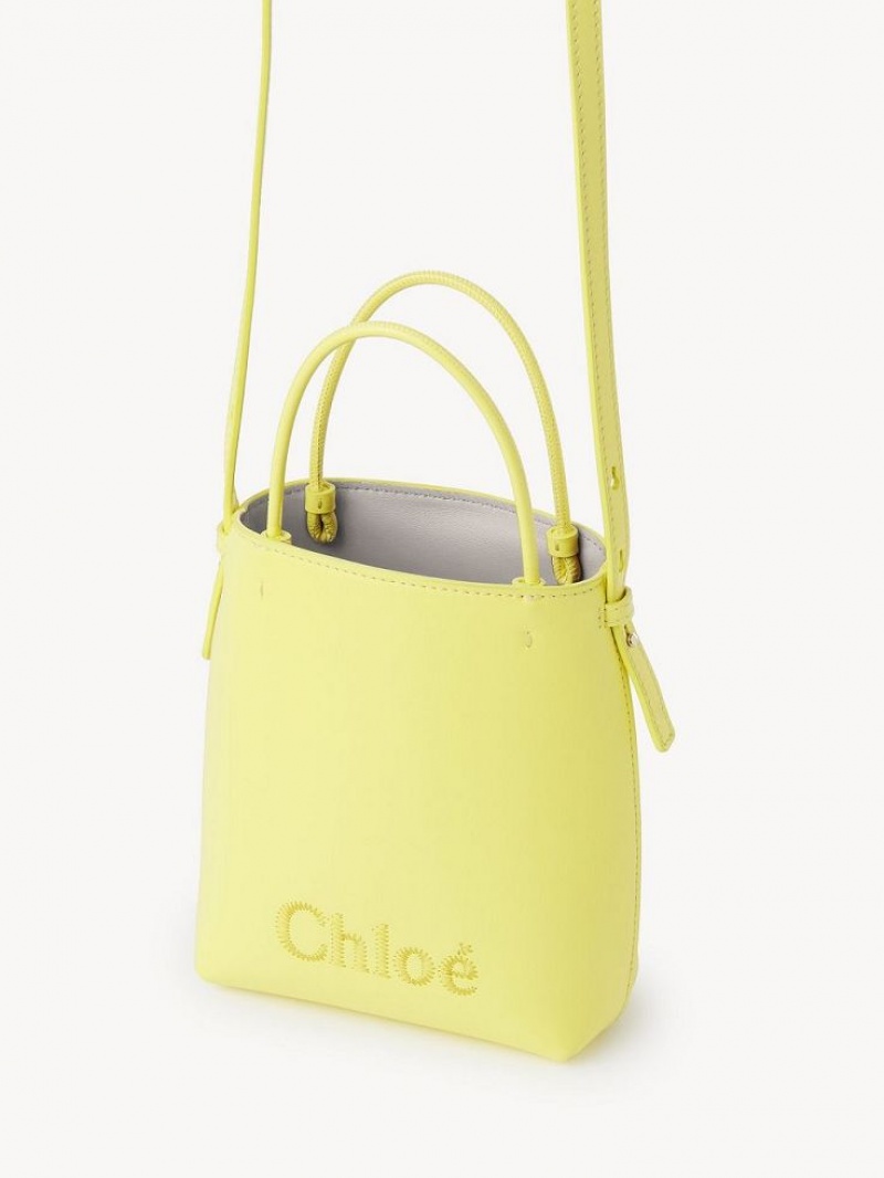 Chloe Sense Micro Schultertaschen Gelb | CHE-SR13408