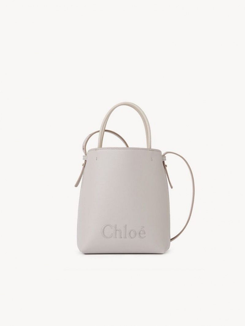 Chloe Sense Micro Schultertaschen Grau | CHE-SR13405