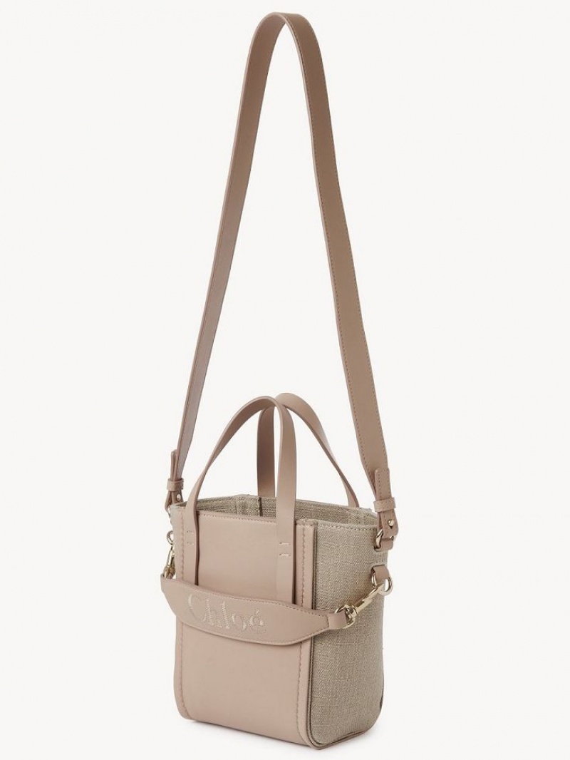 Chloe Sense Small Schultertaschen Beige | CHE-SR13418