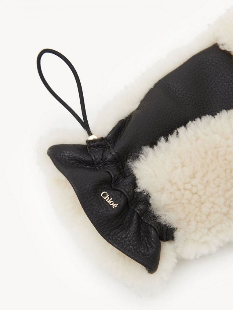 Chloe Shearling Mittens Hüte Schokolade | CHE-SR14478