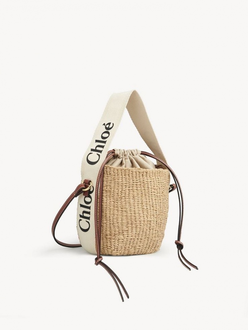 Chloe Small Woody Basket Mini Taschen Weiß | CHE-SR13659