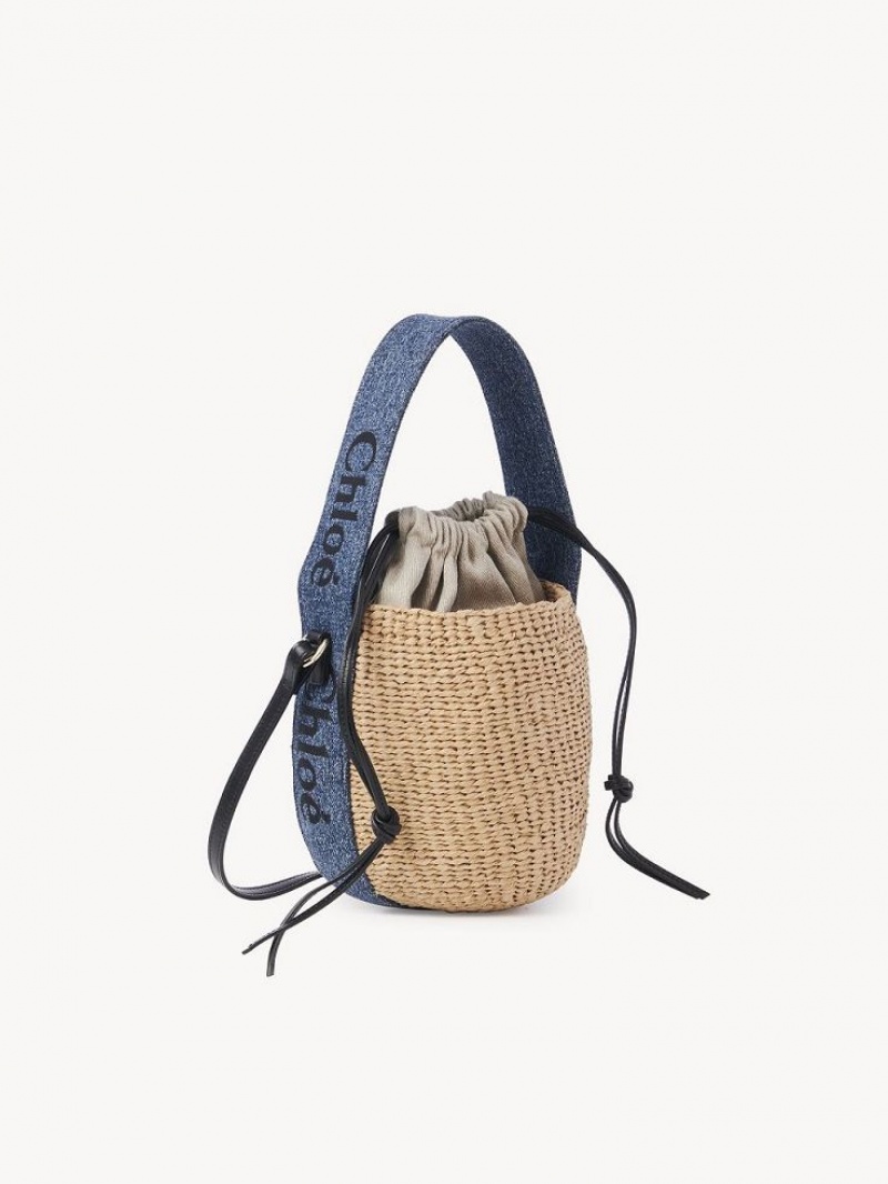 Chloe Small Woody Baskets Blau | CHE-SR13650