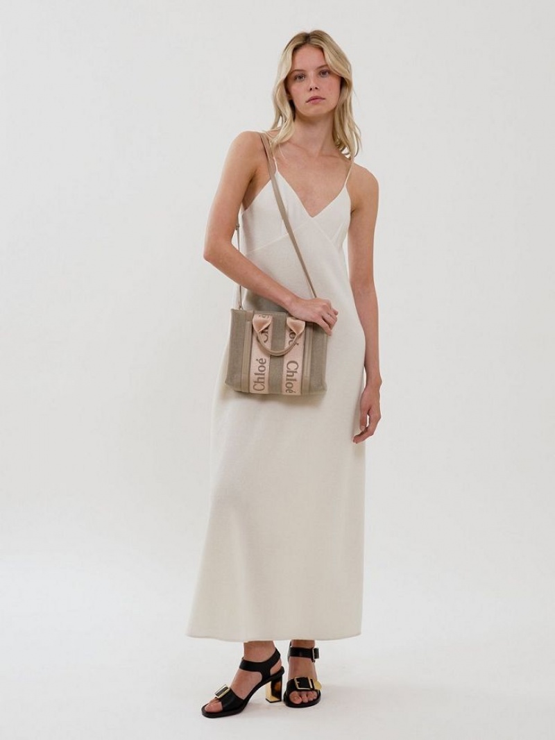 Chloe Small Woody Crossbody Taschen Beige | CHE-SR13623