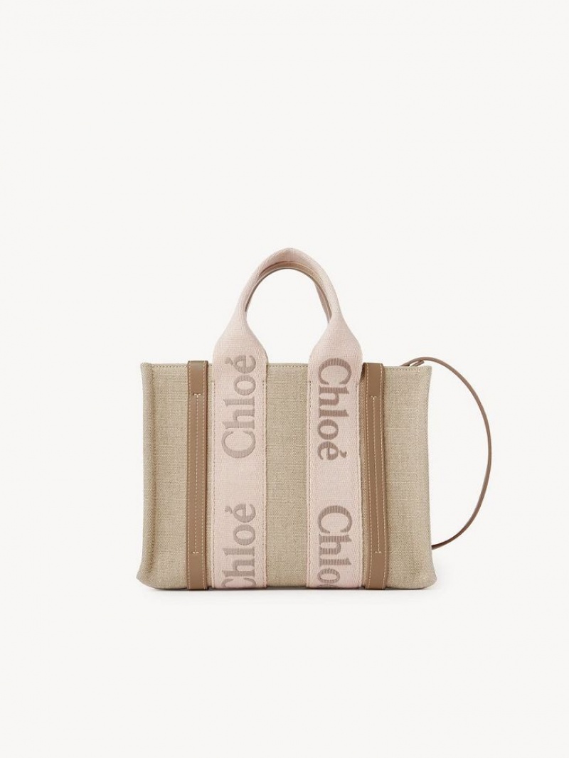 Chloe Small Woody Crossbody Taschen Beige | CHE-SR13623