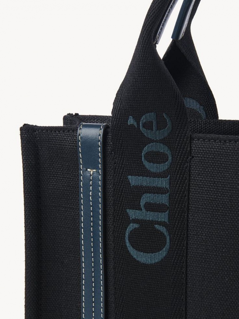 Chloe Small Woody Crossbody Taschen Schwarz Grün | CHE-SR13570