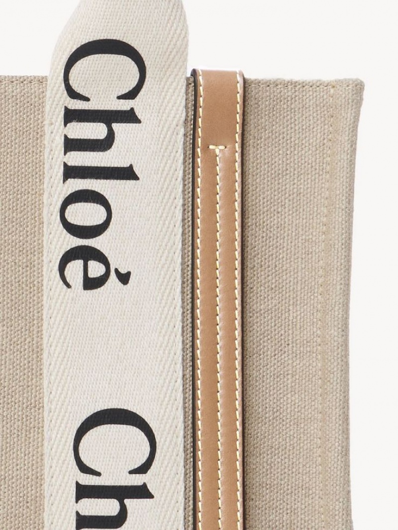 Chloe Small Woody Crossbody Taschen Weiß Beige | CHE-SR13490