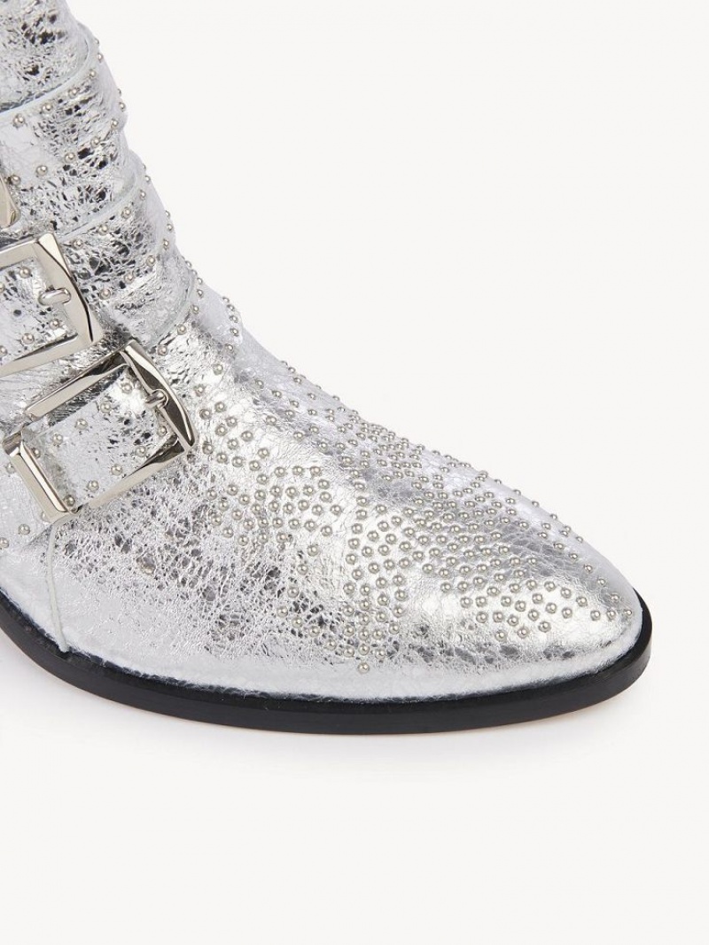 Chloe Susanna Kurzes Stiefel Silber | CHE-SR14212