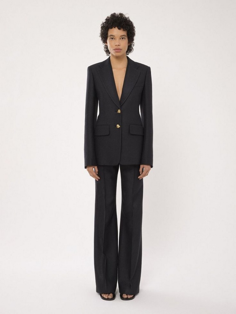 Chloe Two-button Tailored Anzüge Schwarz | CHE-SR14028